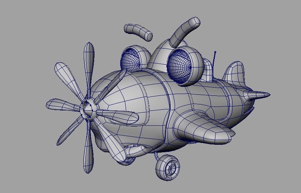 3d ma cartoon plane airplane - cartoon airplane by Darko Krstevski
